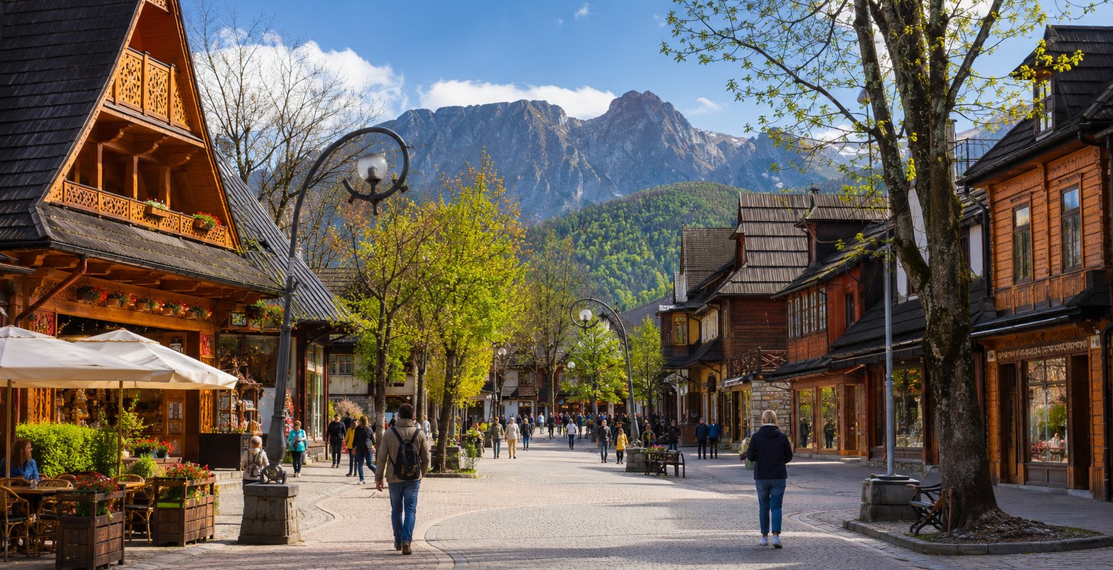 Krupówki w Zakopanem - zdjęcie hero portalu Zakopane360.pl
